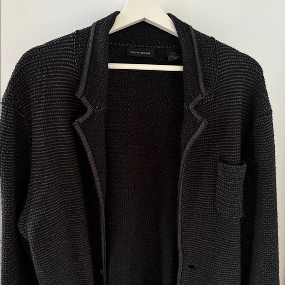 DKNY Men's Black Cardigan Sweater - Picture 3 of 5